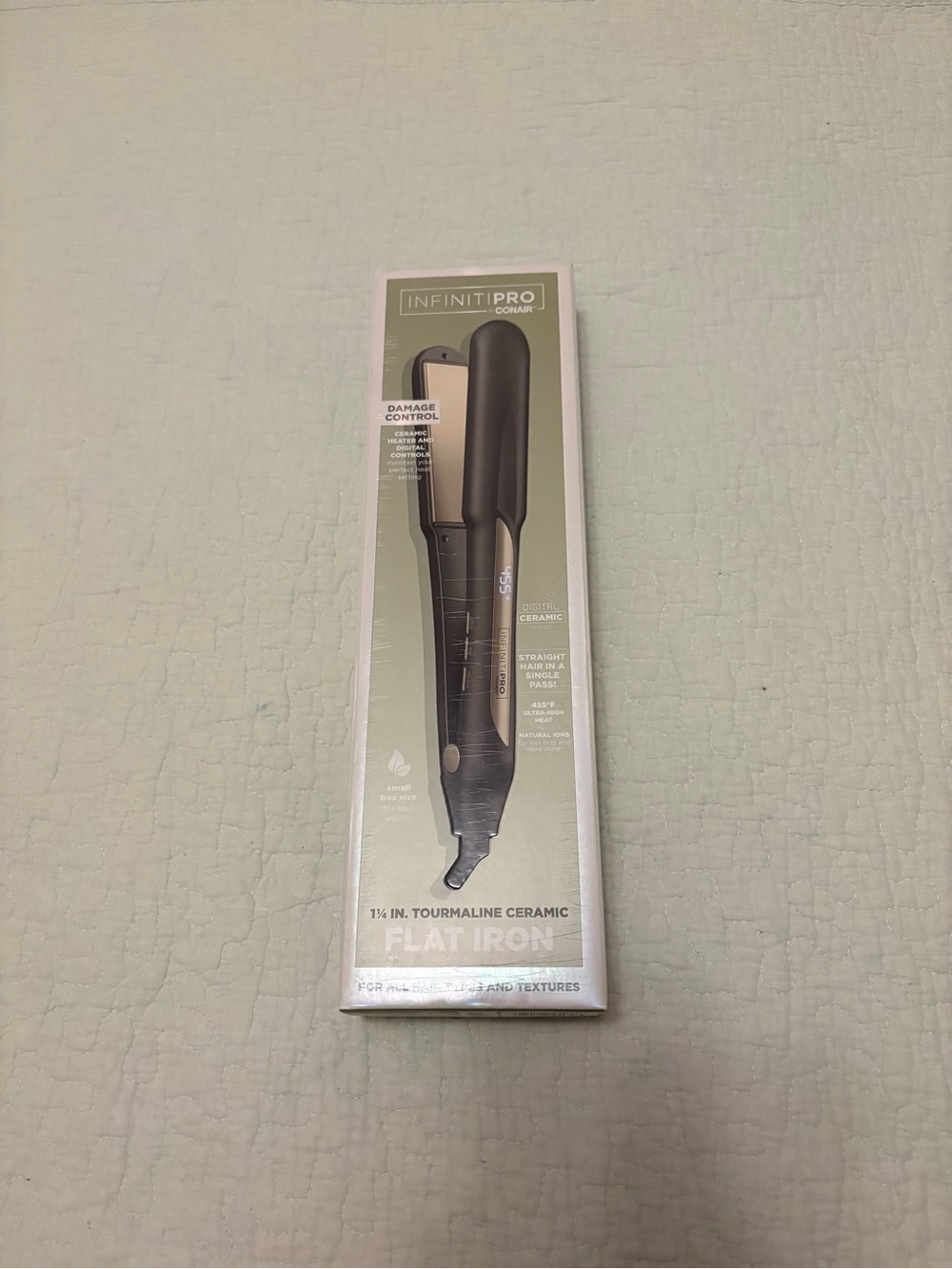 Conair InfinitiPro 1¼" Tourmaline Ceramic Flat Iron - Black